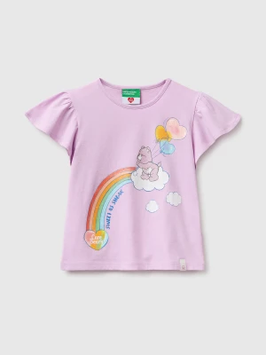 Benetton, Care Bears T-shirt With Glitter, Size: 116, Lilac, Kids United Colors of Benetton