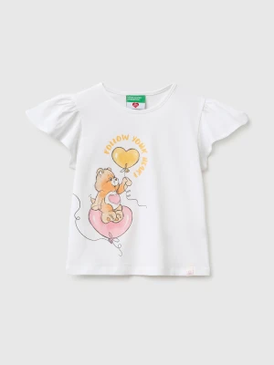 Benetton, Care Bears T-shirt With Glitter, Size: 116, White, Kids United Colors of Benetton