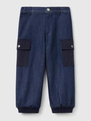 Benetton, Cargo Denim Joggers, size 116, Blue, Kids United Colors of Benetton