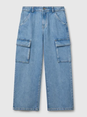 Zdjęcie produktu Benetton, Cargo Jeans In 100% Cotton, size XL, Light Blue, Kids United Colors of Benetton