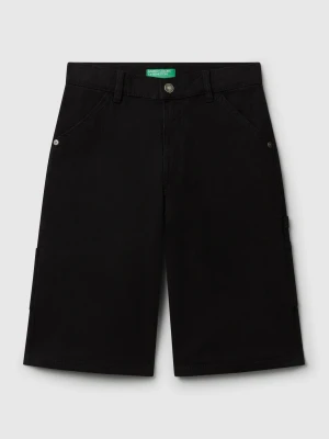 Benetton, Cargo Knee-length Jeans, Size: XL, Black, Kids United Colors of Benetton