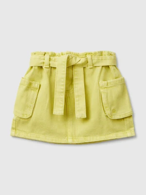 Benetton, Cargo Mini Skirt With Sash, size 116, , Kids United Colors of Benetton