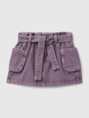 Benetton, Cargo Mini Skirt With Sash, size 116, Mauve, Kids United Colors of Benetton