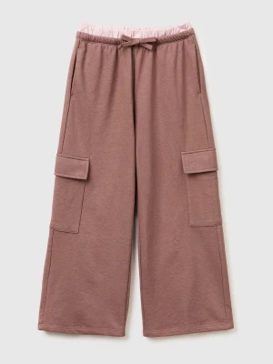 Benetton, Cargo Pants With Elastic, Size: XL, Brown, Kids United Colors of Benetton