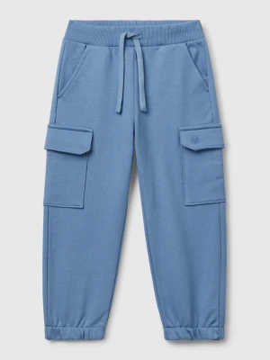 Zdjęcie produktu Benetton, Cargo Sweatpants, size 116, Light Blue, Kids United Colors of Benetton