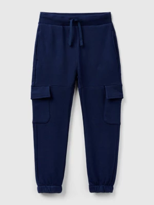 Benetton, Cargo Sweatpants, size 2XL, Dark Blue, Kids United Colors of Benetton