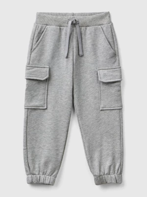 Benetton, Cargo Sweatpants, size 82, Light Gray, Kids United Colors of Benetton