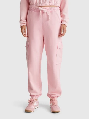 Benetton, Cargo Sweatpants, size XXS, Pink, Women United Colors of Benetton