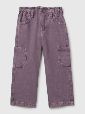 Benetton, Cargo Trousers In Cotton, Size: 116, Mauve, Kids United Colors of Benetton