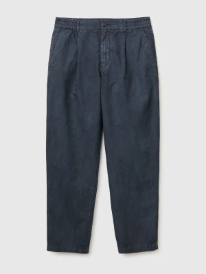 Benetton, Carrot-fit Chinos, Size: 52, Dark Blue, Men United Colors of Benetton