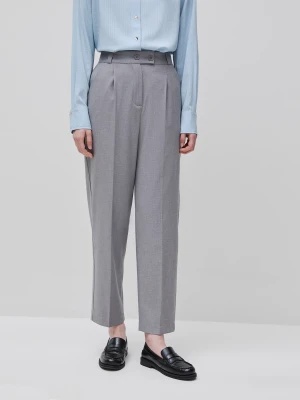 Benetton, Carrot Fit Trousers, Gray, Women United Colors of Benetton