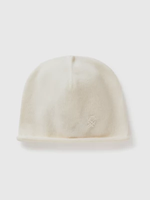 Benetton, Cashmere Blend Cap, size OS, Creamy White, Women United Colors of Benetton