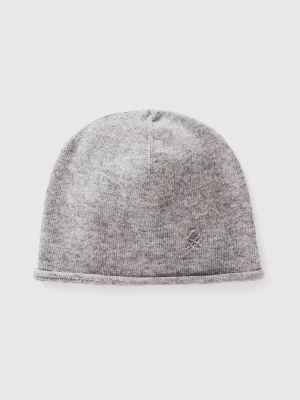 Benetton, Cashmere Blend Cap, size OS, Light Gray, Women United Colors of Benetton