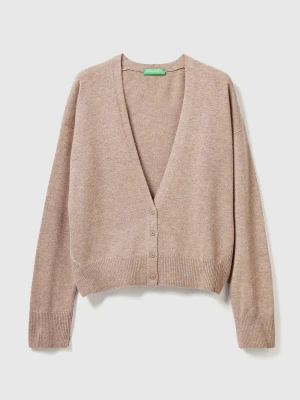 Benetton, Cashmere Blend Cardigan, Size: XXS, Beige, Women United Colors of Benetton