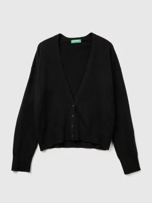 Benetton, Cashmere Blend Cardigan, Size: XXS, Black, Women United Colors of Benetton