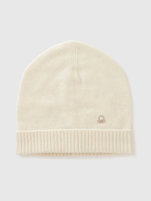 Benetton, Cashmere Blend Hat, Size: OS, Creamy White, Women United Colors of Benetton