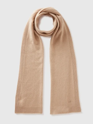 Benetton, Cashmere Blend Scarf, Size: OS, Beige, Women United Colors of Benetton