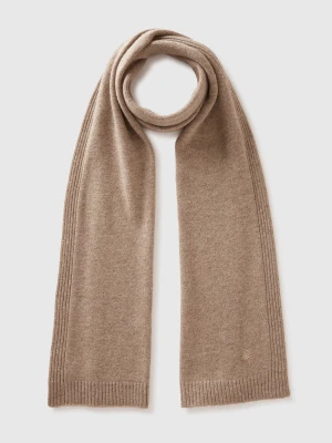 Benetton, Cashmere Blend Scarf, Size: OS, Beige, Women United Colors of Benetton