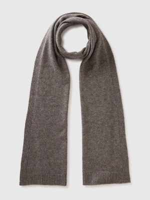 Benetton, Cashmere Blend Scarf, Size: OS, Dark Gray, Women United Colors of Benetton