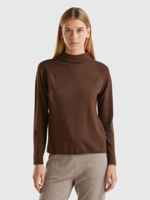 Benetton, Cashmere Blend Sweater, size L, Brown, Women United Colors of Benetton