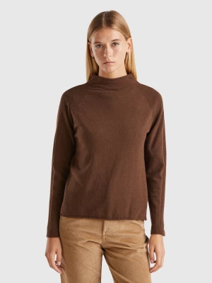 Benetton, Cashmere Blend Sweater, size L, Brown, Women United Colors of Benetton