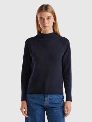 Benetton, Cashmere Blend Sweater, size L, Dark Blue, Women United Colors of Benetton