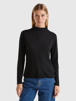 Benetton, Cashmere Blend Sweater, size S, Black, Women United Colors of Benetton