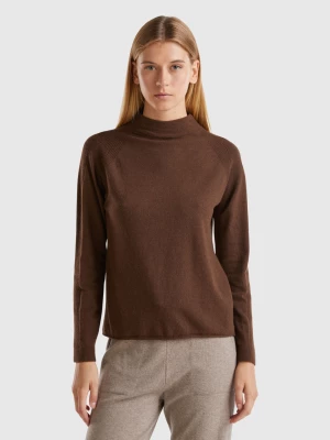 Benetton, Cashmere Blend Sweater, size S, Brown, Women United Colors of Benetton