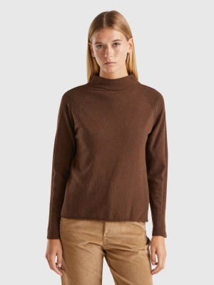 Benetton, Cashmere Blend Sweater, size XL, Brown, Women United Colors of Benetton