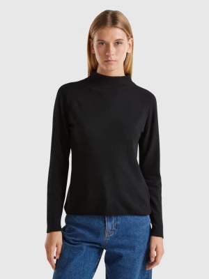 Benetton, Cashmere Blend Sweater, size XS, Black, Women United Colors of Benetton