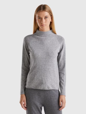 Benetton, Cashmere Blend Sweater, size XS, Gray, Women United Colors of Benetton