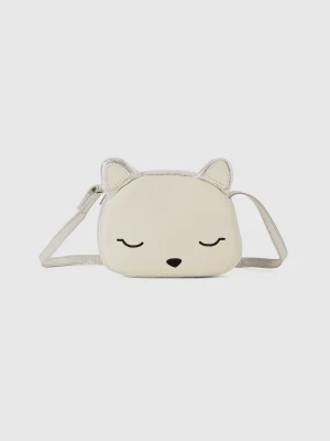 Benetton, Cat-shaped Crossbody Bag, size OS, Creamy White, Kids United Colors of Benetton