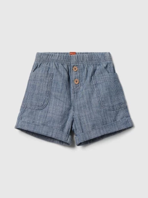 Benetton, Chambray Shorts, size 62, Blue, Kids United Colors of Benetton