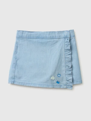 Benetton, Chambray Skirt-trousers, Size: 116, Light Blue, Kids United Colors of Benetton