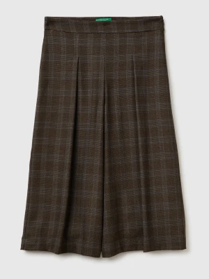 Benetton, Check Bermudas, Brown, Women United Colors of Benetton