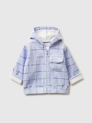 Benetton, Check Chenille Sweatshirt, Size: 82, Sky Blue, Kids United Colors of Benetton