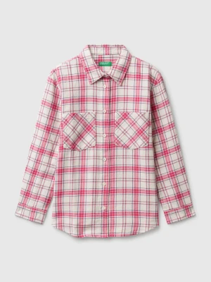 Benetton, Check Shirt With Pockets, size XL, Multi-color, Kids United Colors of Benetton