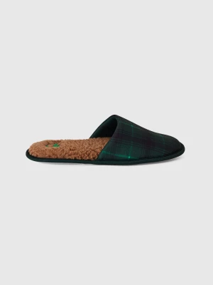 Benetton, Check Slippers, size 46-47, Dark Green, Men United Colors of Benetton