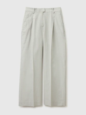 Benetton, Checkered Trousers, Light Green, Women United Colors of Benetton