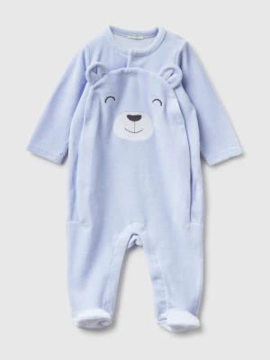 Benetton, Chenille Animal Onesie, Sky Blue, Kids United Colors of Benetton