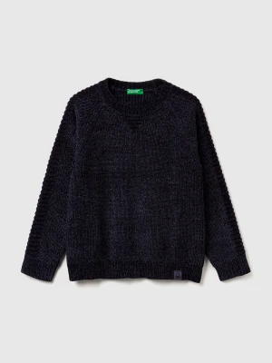 Benetton, Chenille Crew Neck Sweater, Size: XL, Dark Blue, Kids United Colors of Benetton