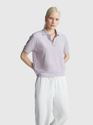 Benetton, Chenille Polo, size XXS, Lilac, Women United Colors of Benetton