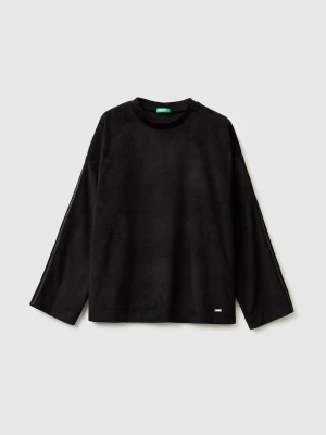 Benetton, Chenille Sweater, Size: XXS, Black, Women United Colors of Benetton