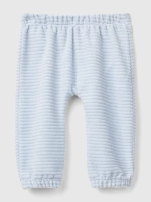 Benetton, Chenille Trousers With Embroidery, size 50, Sky Blue, Kids United Colors of Benetton