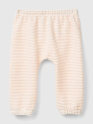 Benetton, Chenille Trousers With Embroidery, size 68, Pastel Pink, Kids United Colors of Benetton