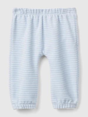 Benetton, Chenille Trousers With Embroidery, Size: 74, Sky Blue, Kids United Colors of Benetton