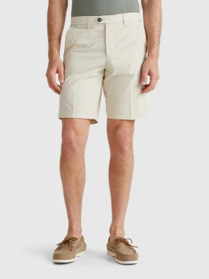 Benetton, Chino Bermuda Shorts In Canvas, size 56, Beige, Men United Colors of Benetton