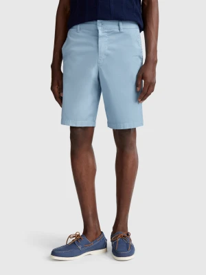 Benetton, Chino Bermudas In Stretch Cotton, size 56, Light Blue, Men United Colors of Benetton