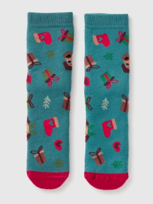 Benetton, Christmas Green Non-slip Socks, Size: 39-41, Green, Kids United Colors of Benetton