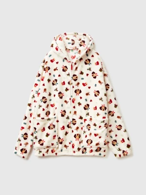 Benetton, Christmas Nightgown In Faux Fur, Size: OS, Beige, Women United Colors of Benetton